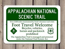 Appalachian Trail Sign - Hiker Wall Art 12" x 8" Aluminum Metal Hiking Decor