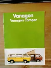 Original 1981 VW Volkswagen Vanagon Van & Camper Sales Brochure Catalog