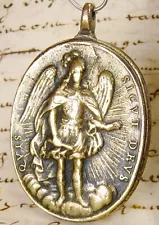 Antique DATED 1682 Our Lady of Guadalupe FEAST DAY St. Michael Archangel Medal