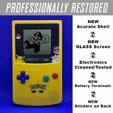 GameBoy Color Pokemon Pikachu Edition Nintendo System Glass Lens Game Boy GBC