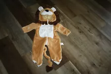 UNBRANDED PLUSH LION INFANTS HALLOWEEN COSTUME ZIPS FRONT TO BACK - 12MOS.