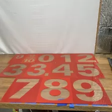 7” Number on 10" PLASTIC MARQUEE SIGN LETTERS NUMBER 0-9 Gas Station Decor Red