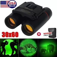 30x60 Day/Night Vision Binoculars Goggles Hunting Folding Telescope + Free Case