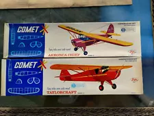 Comet Aeronca Chief 54" and Taylorcraft rubber powered model airplane kits