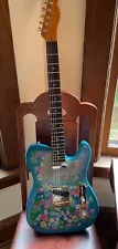 Blue Flower Partscaster/Telecaster Great neck, nice pickups,