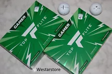 2024 TOP FLITE GAMER 2 DOZEN White GOLF BALLS Free 2 Dozen Tees