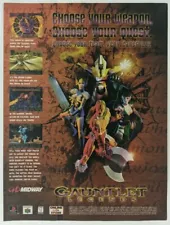 DAMAGED Gauntlet Legends Print Ad PROMO Art Game Poster Original N64 PS1 Advert