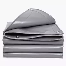 Heavy Duty Waterproof Tarp Poly Canopy Tent Shelter Cover Tarpaulin Shade Gray