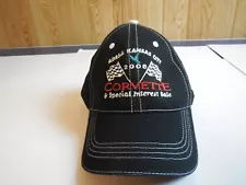 T9 Adjustable Corvette Hat Adesa Kansas City Special Interest Sale Black 2008