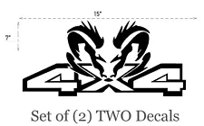 Replacement for RAM Trucks 4 x 4 Bedside Decals Set of (2) TWO STYLE 22 PAIR