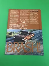 1981 1982 1983 TOYOTA SR-5 SPORT PICK UP TRUCK ORIGINAL PRINT AD ADVERTISEMENT