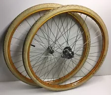 Prewar Bicycle 28” Wooden Painted Metal Wheels Rim 700x38C Elgin Schwinn