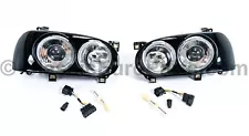 Dual round ellipsoid Euro Ecode headlight set for VW Golf Rabbit MK3 GTI VR6