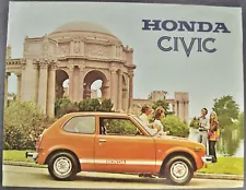 1974 Honda Civic Sedan Sales Brochure Sheet Nice Original 74