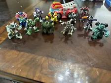 Transformer Robots Small Action Figures Lot For Sale One Vehicle, 11 small Men