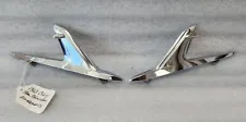 OEM GM 1961 Chevy Impala Fender Molding Ornaments Emblems Pair 3783697 3783698