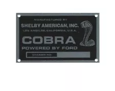 1964-67 SHELBY 427 Cobra Serial# Plate W. Snake