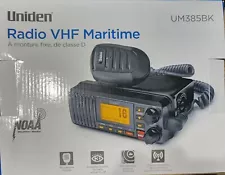 Uniden UM385BK 25W Fixed Mount Marine VHF Radio - Black