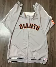 Stitches San Francisco Giants Jacket Mens 2XL XXL Grey Track Jacket MLB