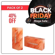 Himalayan salt Block For Walls, Mega Sale Pack of 2 Size 8x4x2 Home Decor