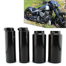 6X Black FULL FORK COVER SET For HARLEY-DAVIDSON SOFTAIL FXSB BREAKOUT 2013-2017