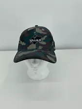 Vault Logo Camo Trucker Hat Cap Energy Drink Soda Pop Soft Drink NEW