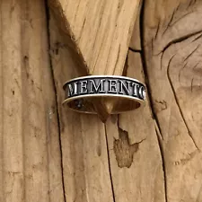 Memento Mori Ring Skull Sterling Silver Mourning Remember You Must Die Gothic