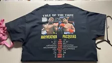 Floyd Mayweather vs Manny Pacquiao Fight Promo T Shirt 2015 Double Sided XL