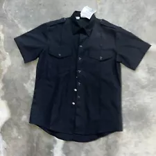 NWT Large 44 WORKRITE NOMEX IIIA FIRE CHIEF SHIRT Black short Sleeve