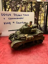 DD023 King and Country M5A1 Stuart Tank and Commander WW2