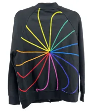 Nike Sportswear Swoosh Pinwheel Women Retro Jacket Rainbow Black CK0435 010 M