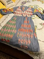 handmade ooak dress from a vintage quilt top