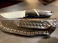 custom handmade damascus steel hunting knife RDS knives