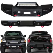 Vijay For 1997-2003 Ford F150 Front or Rear Bumper with Winch Plate & LED Lights