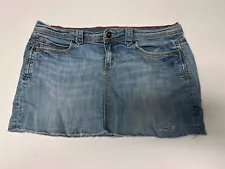 Tildon Denim Micro Mini Skirt 32in Waist Denim Skirt Cut-off style SUPER SHORT