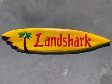 39” LANDSHARK TIKI BAR TREES TROPICAL SIGN WALL HANGING ART ISLAND HOME DECOR