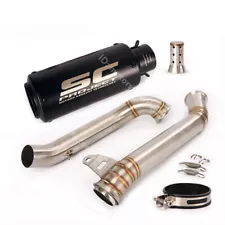 Modified System Exhaust Tips Black Mid Tail Muffler for DUKE 690 Svartpilen 701