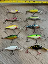 10 Berkley #7 Flicker Shad Crankbaits Exclusive Special Colors Mint Walleye Bait