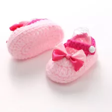 Baby Pink Sneakers Baby Girls Crochet Handmade Knit Shoes