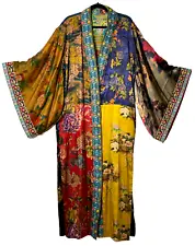 Johnny Was ONE OF A KIND Reversable Silk & Velvet Kimono