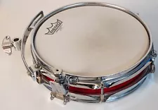 Sonor 10" x 2" Jungle Snare Drum SEF11 - Without Jingles, Red Shell Wrap + Mount