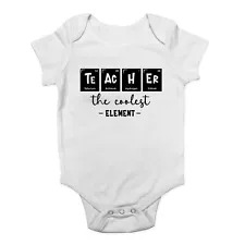 Teacher Periodic Table Baby Grow Vest The Coolest Element Chemistry Bodysuit Boy