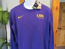 LSU Tigers Nike Dri Fit Sweatshirt Men's Large new with tags Free Ship