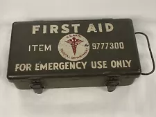 Vintage U.S. Army Medical Department First Aid Kit For Jeep- Full Of Supplies