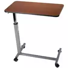 Overbed Table Offset H Base Non Tilt Cherry Top 28"-40" hospital medical nursing