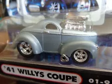 1941 WILLYS COUPE MUSCLE MACHINES SILVER 1/64 NEW IN USED PACKAGE