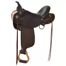 6918-1601-05 High Horse Rosebud Cordura 16" Wide Tree Trail Saddle - Walnut NEW