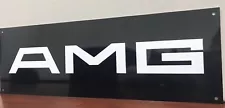 AMG Black Mercedes Benz Retro Style Reproduction Garage Sign