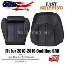 HOT SALE For 2010-2016 Cadillac SRX Driver Bottom & Top Leather Seat Cover Black