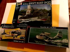 3 DAY SALE!!! Glencoe/Pegaso 1/48 Republic RC.3 Seabee + U.S.N. Swift Boat (PCF)